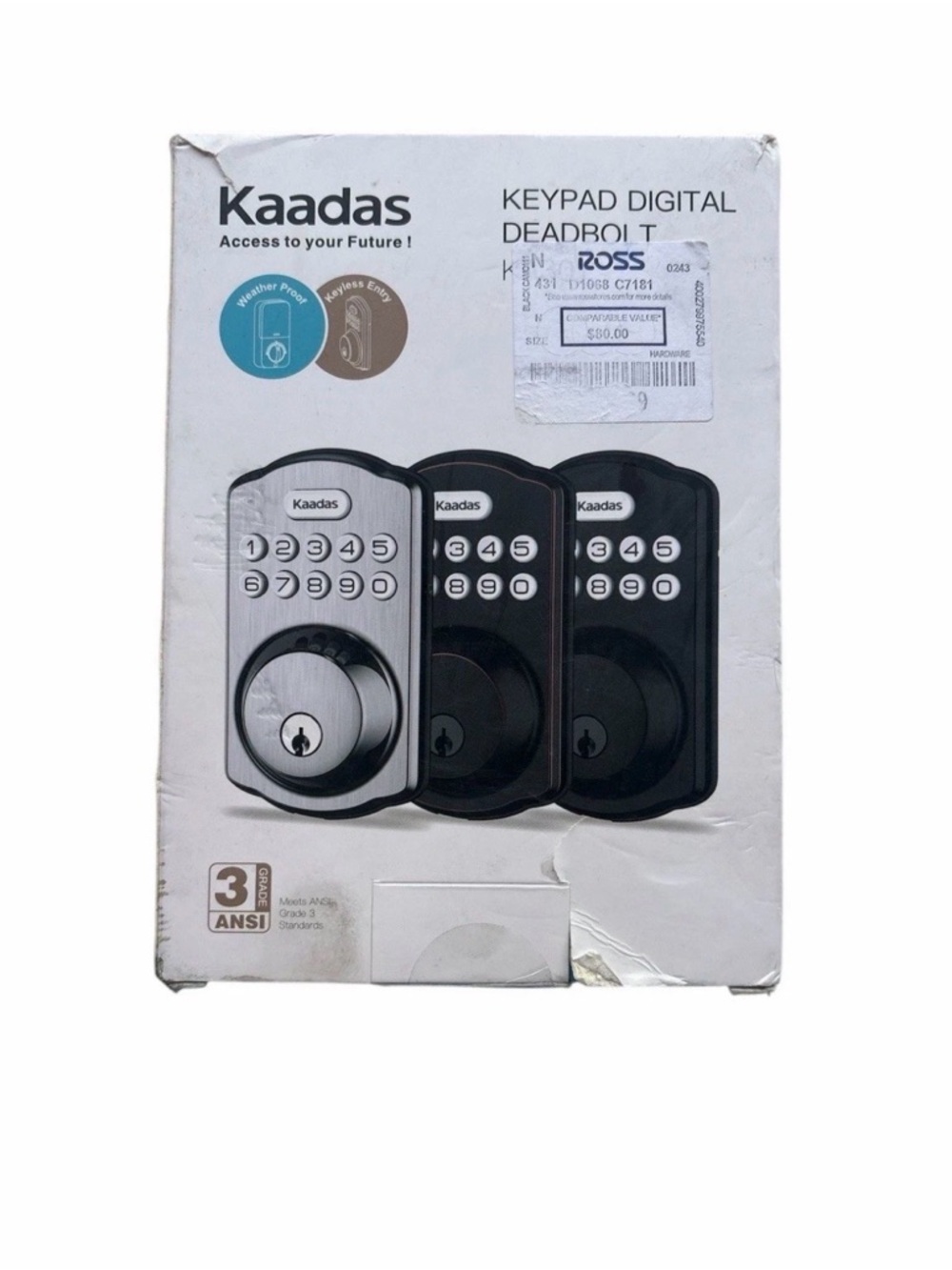 🔥Kaadas Keypad Digital Deadbolt - Silver and Black🔥